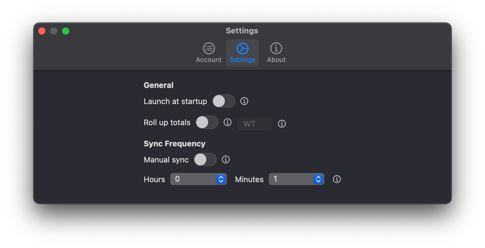 Settings Trade